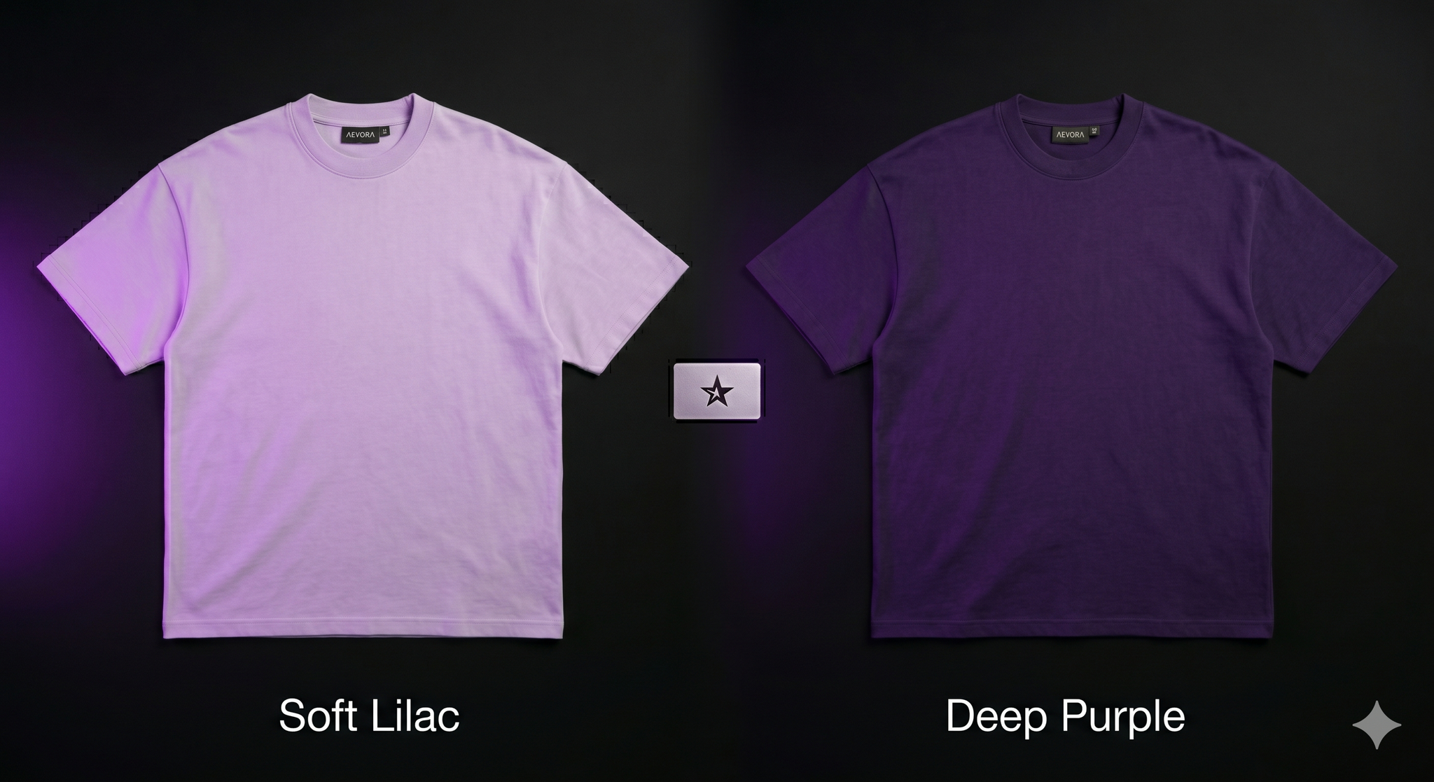 KAHET Tee — Soft Lilac & Deep Purple Color Variants | Aevora