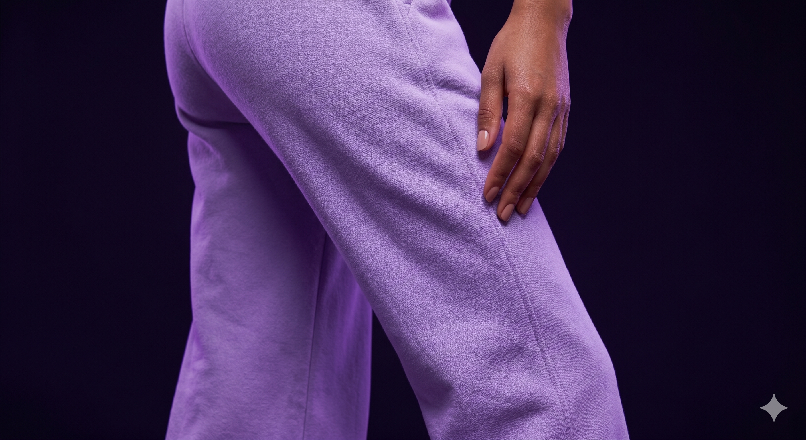 Wide Leg Sweat Pants — Waistband Detail — Premium Egyptian Cotton | Aevora